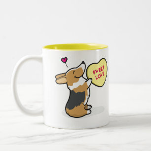 2 Couleurs Tasse de Tri Col café de corgi du 2015-Pembroke d