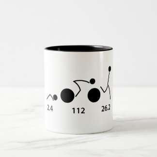 2 Couleurs tasse de triathlète