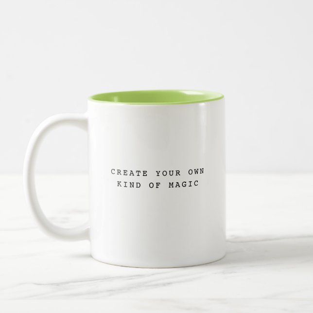 2 Couleurs Tasse de typographie magique à personnaliser (Gauche)