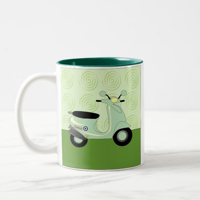 2 Couleurs Tasse de vert de trio de scooter (Gauche)