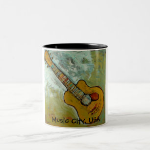 2 Couleurs Tasse de ville de musique