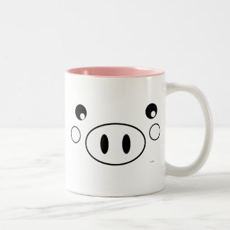 2 Couleurs Tasse de visage de porc