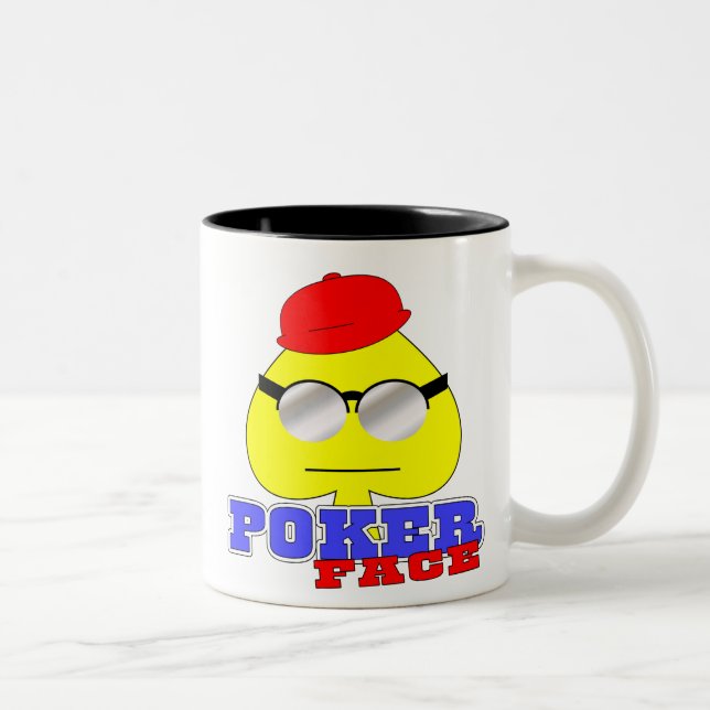 2 Couleurs Tasse de visage de tisonnier (visage de pelle) (Droit)