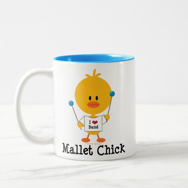 2 Couleurs Tasse de voyage de poussin de maillet (Gauche)