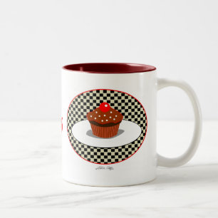 2 Couleurs Tasse de wagon-restaurant de petit gâteau de