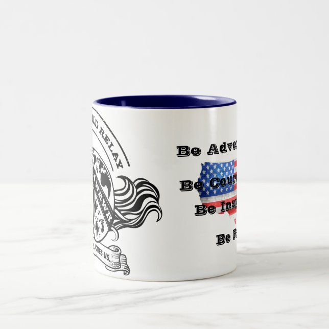2 Couleurs Tasse de WRWR Etats-Unis (Centre)