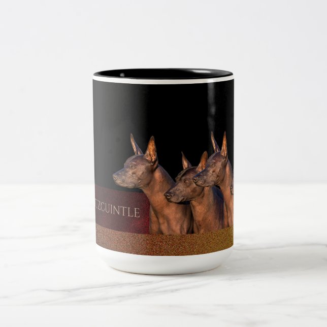 2 Couleurs Tasse de Xoloitzcuintle (Centre)