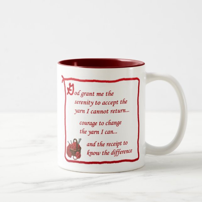 2 Couleurs Tasse de Yarnaholic (Droit)