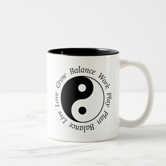 2 Couleurs Tasse de Yin Yang d'équilibre (Droit)