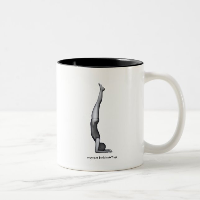 2 Couleurs Tasse de yoga - pose de paon (Droit)