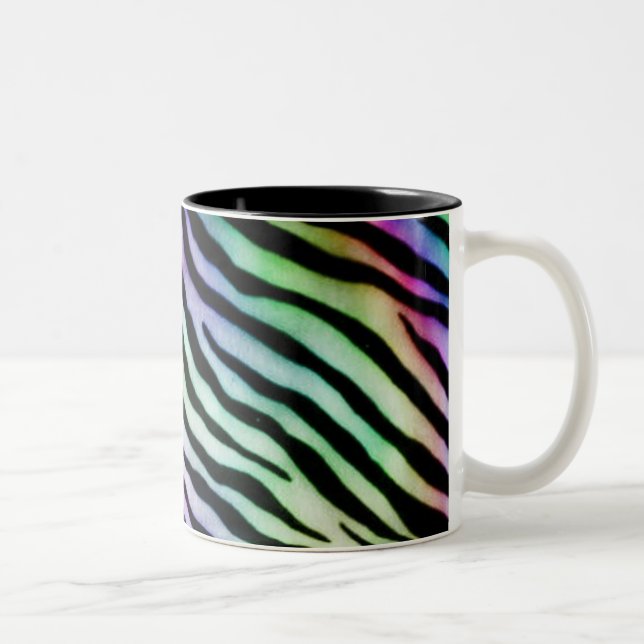 2 Couleurs tasse de zèbre d'arc-en-ciel (Droit)