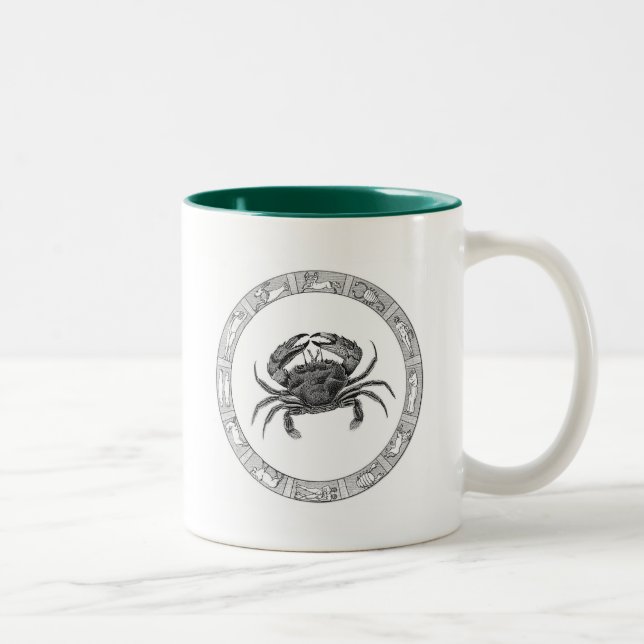 2 Couleurs Tasse de zodiaque de Cancer (Droit)