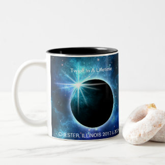 2 Couleurs Tasse d'éclipse totale de Chester l'Illinois 2017