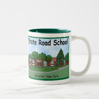 2 Couleurs Tasse d'école primaire de route d'état