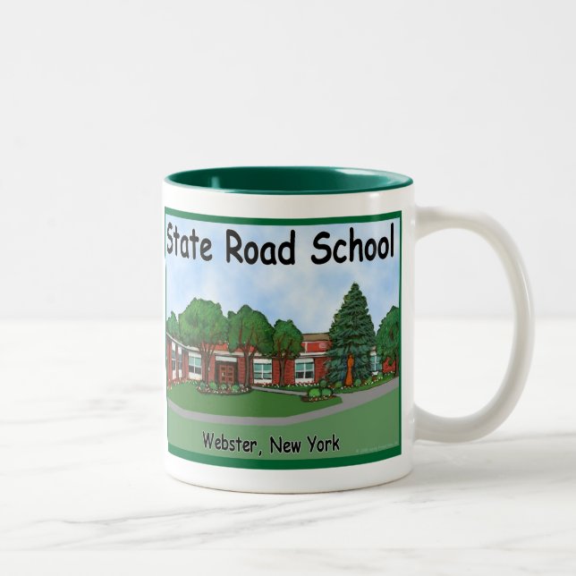 2 Couleurs Tasse d'école primaire de route d'état (Droit)