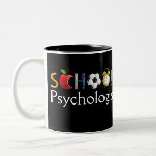 2 Couleurs Tasse d'École-Stupéfaction de psychologue d'éco