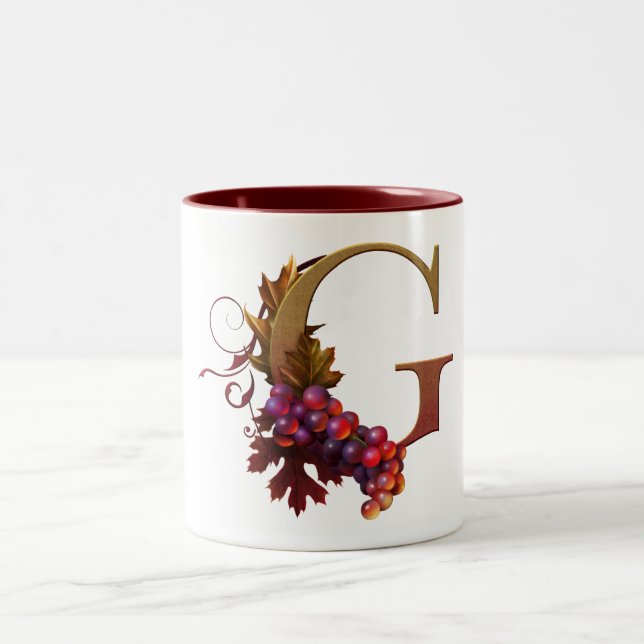 2 Couleurs Tasse décorée d'un monogramme "G " du "ARS (Centre)