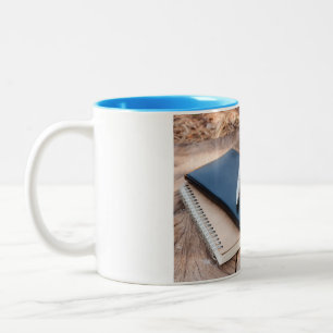 2 Couleurs Tasse d'écriture de journal de paix et de