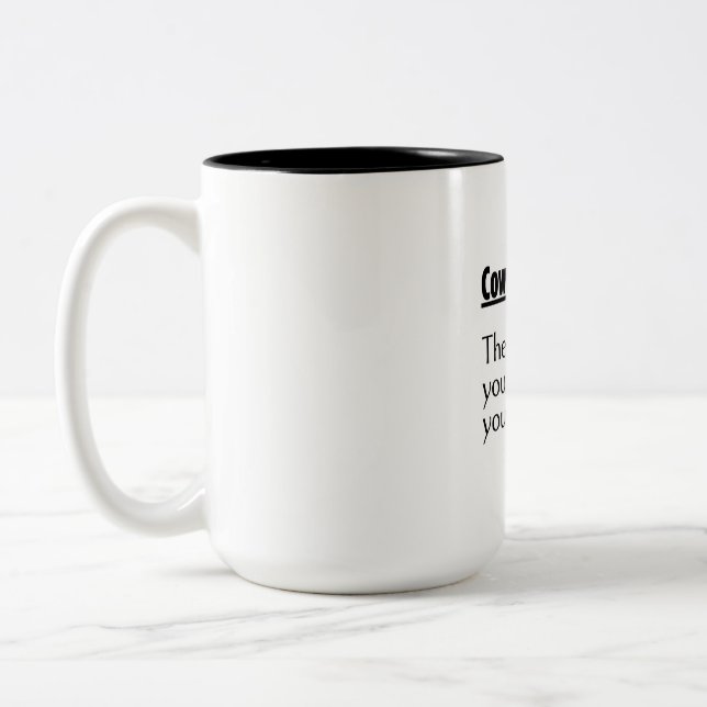 2 Couleurs Tasse Définition de Colègue Drôle - Humour de Bure (Gauche)