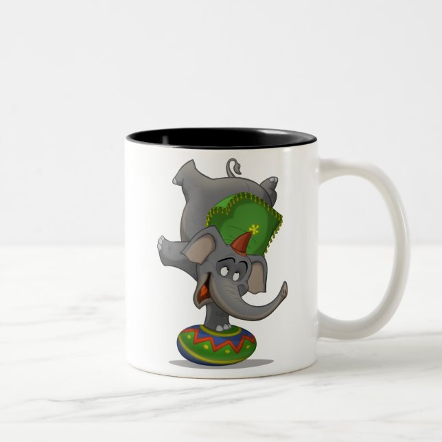 2 Couleurs Tasse d'éléphant de cirque (Droit)