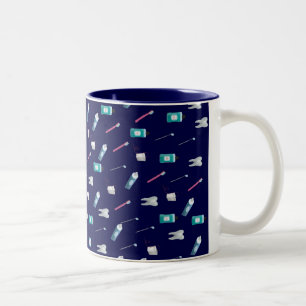 2 Couleurs tasse dentaire bleue