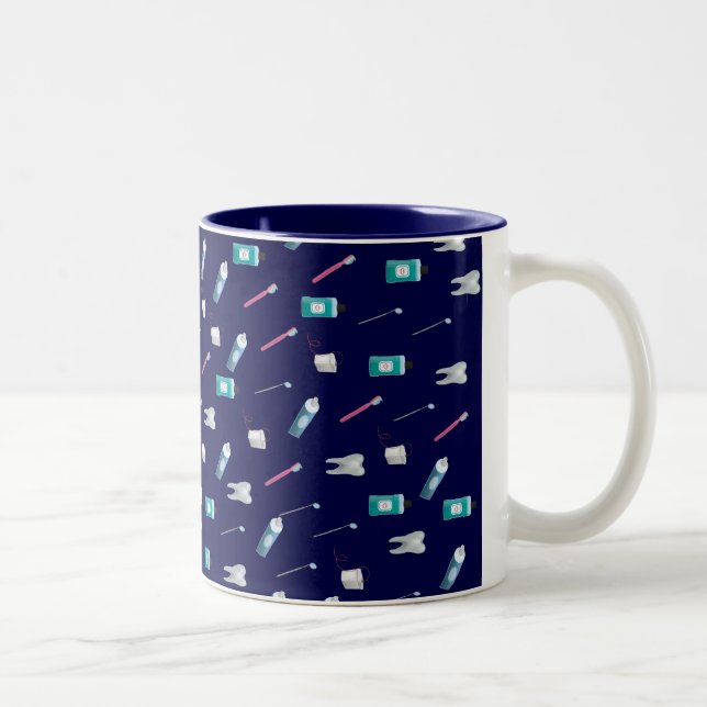 2 Couleurs tasse dentaire bleue (Droit)