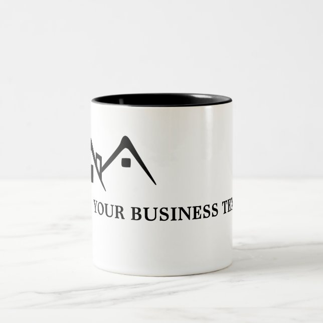 2 Couleurs Tasse d'entreprise immobilière (Centre)