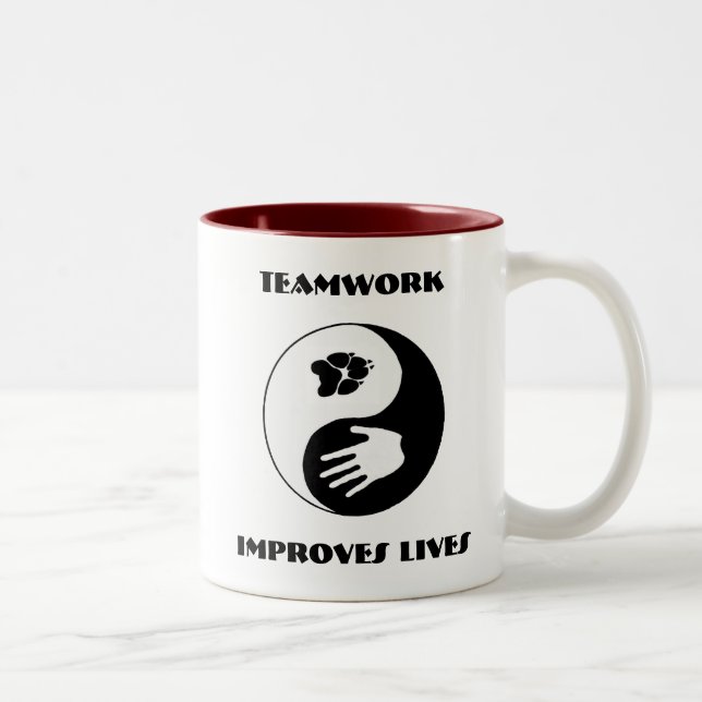 2 Couleurs Tasse d'équipe de secours de la recherche une (Droit)