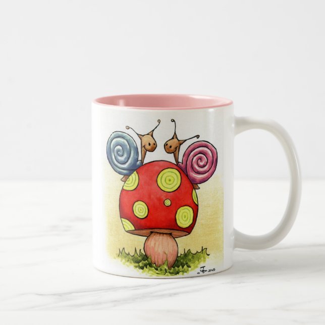 2 Couleurs tasse d'escargots d'amour (Droit)