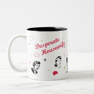 2 Couleurs Tasse désespérée de femme au foyer
