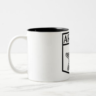 2 Couleurs Tasse deux tons 11 oz noire - Dessin de l'île d'Ar