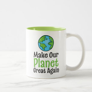 2 Couleurs Tasse deux tons 11 oz Planet Great Again
