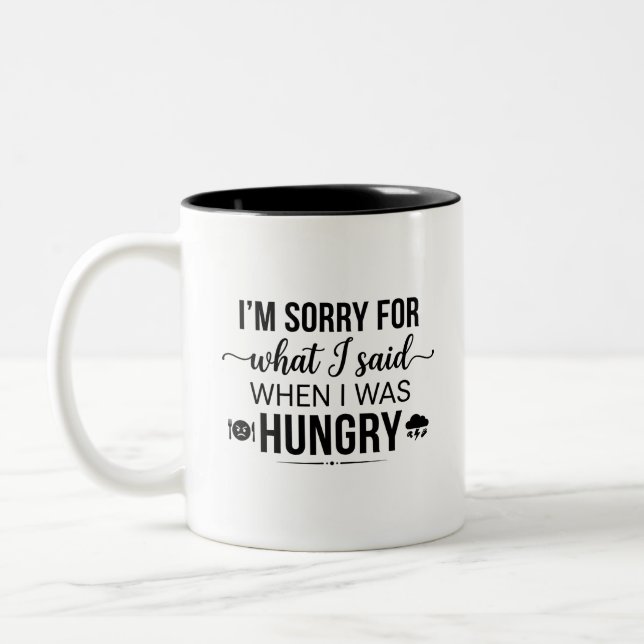 2 Couleurs Tasse Deux Tons 'Faim de Rires' (Gauche)