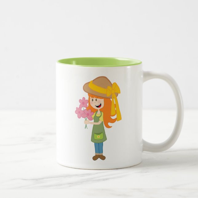 2 Couleurs Tasse deux tons J'adore le jardinage (Droit)