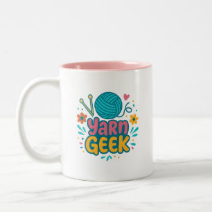 2 Couleurs Tasse Deux Tons Yarn Geek Tricot