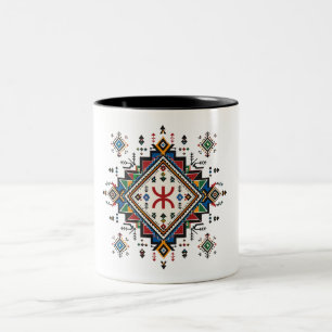 2 Couleurs Tasse d'héritage Amazigh - Berbère marocain tradit
