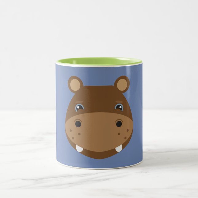 2 Couleurs Tasse d'hippopotame (Centre)