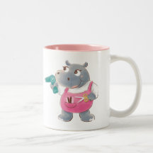 Tasse d'hippopotame de coiffeur