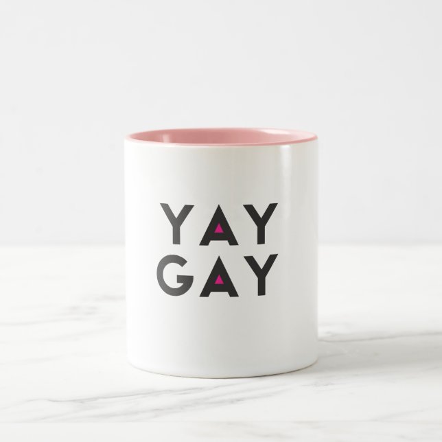 2 Couleurs Tasse d'HOMOSEXUEL de YAY ! (Centre)