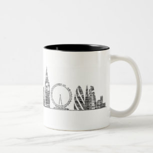 2 Couleurs Tasse d'horizon de Londres