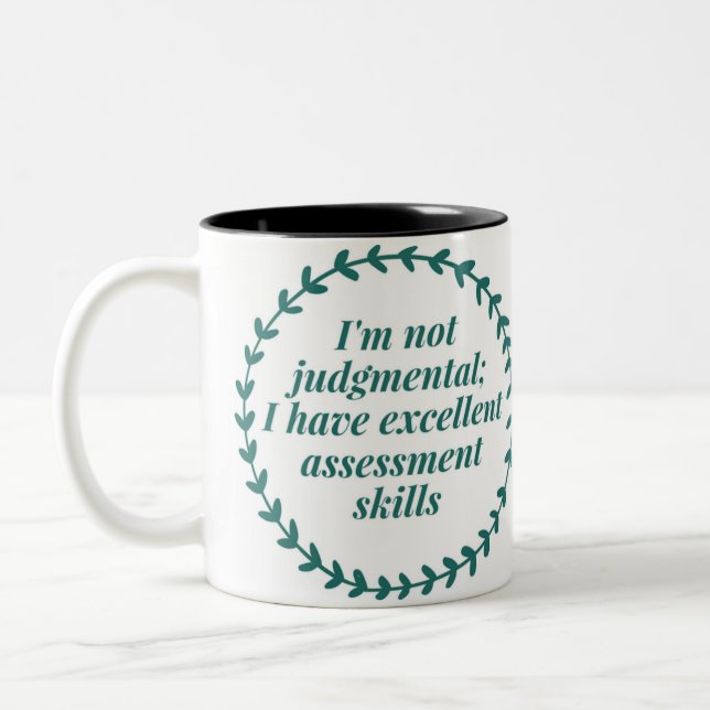 2 Couleurs Tasse d'humour de travail social de qualifications (Gauche)