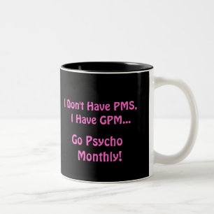 2 Couleurs Tasse d'humour du PMS des femmes