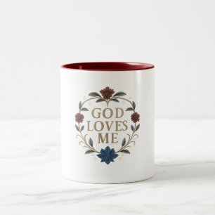 2 Couleurs Tasse - Dieu m'aime