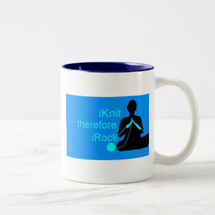 2 Couleurs tasse d'iKnit (bleue)
