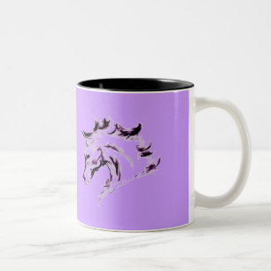 2 Couleurs Tasse d'illustration de cheval - citation de danse