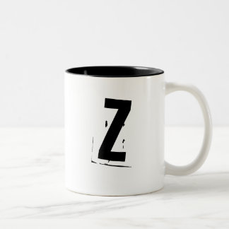 2 Couleurs Tasse d'initiale/monogramme de "Z"