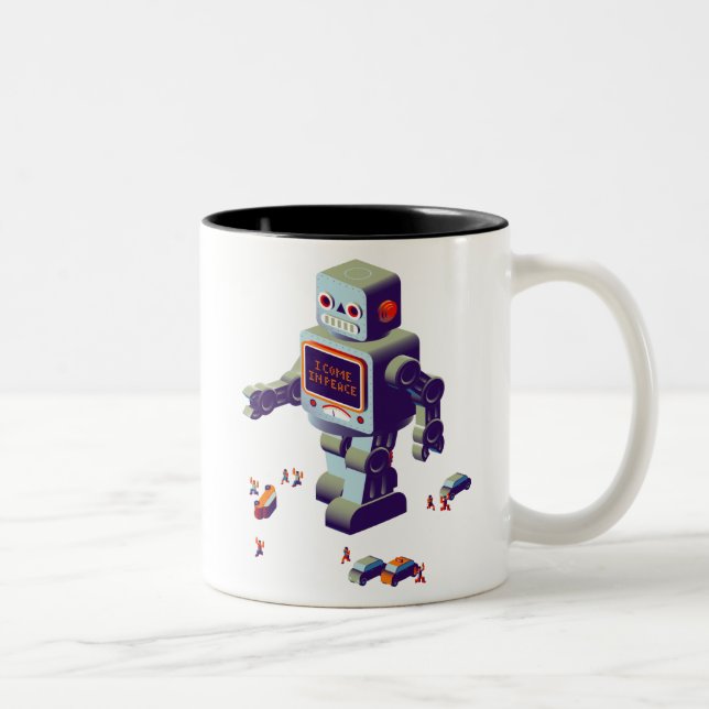 2 Couleurs tasse d'invasion de robot (Droit)
