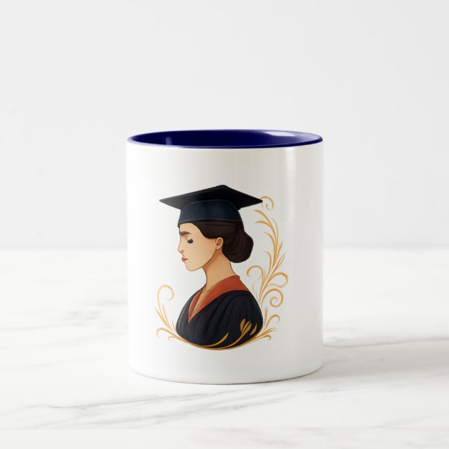 2 Couleurs Tasse - Diplômée (Centre)