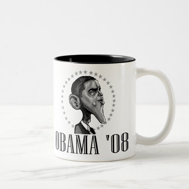 2 Couleurs Tasse d'Obama '08 (Droit)