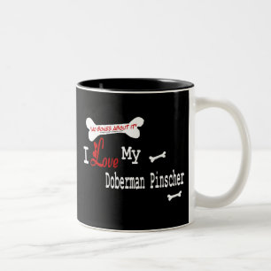 2 Couleurs Tasse Doberman Pinscher (J'aime)